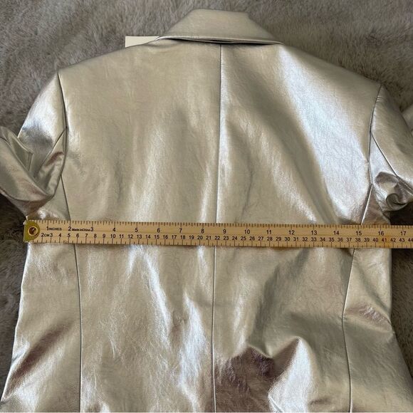 NWT A.L.C Dakota Jacket Metallic silver size 2 - Picture 13 of 16
